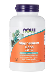 Now Magnesium Caps Dietary Supplement, 400mg, 180 Vegetarian Capsules